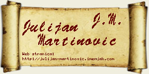 Julijan Martinović vizit kartica